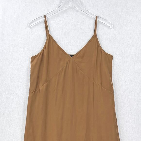 JENNI KAYNE Rio Slip Dress Womens Small Bronze Camel Maxi Strappy A-Line Luxury - Picture 7 of 16